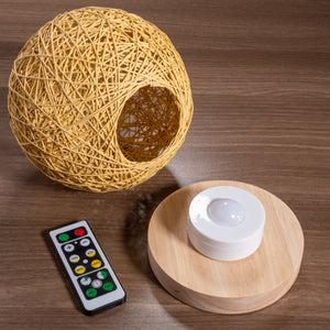 Cordless Battery Table Lamp Dimmable LED Night Light with Remote