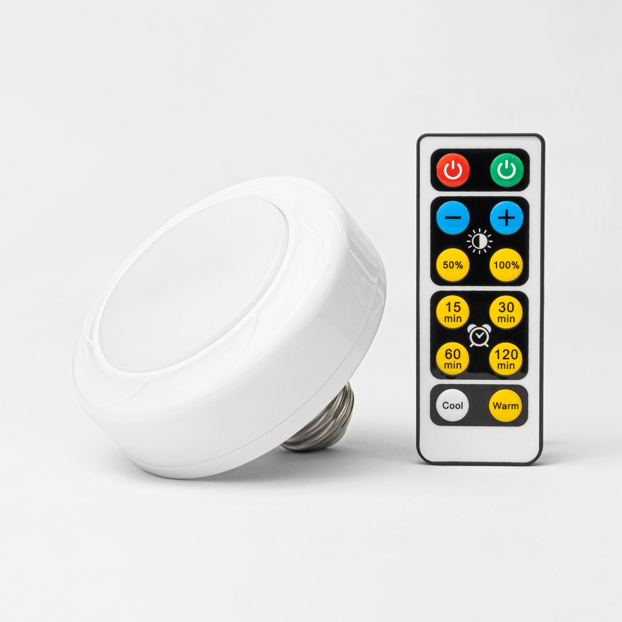 Battery LED Puck Bulb E26 Lamp Holder with Remote Control – Nunu Lighting