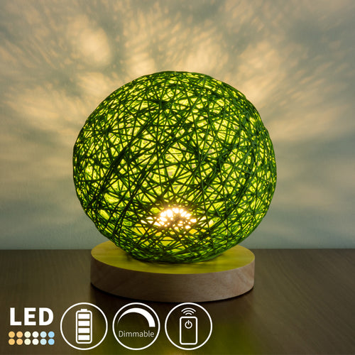 Cordless Battery Table Lamp Dimmable LED Night Light with Remote