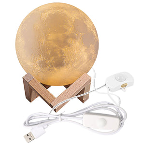 Motion Sensor LED Table Lamp with USB Port Moon Light