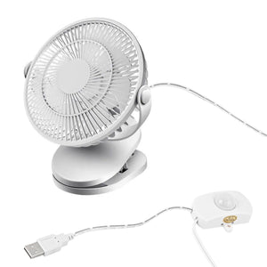Motion Sensor Automatic Operated Portable Fan with USB Port Clip-on Fans