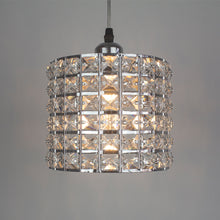 Load image into Gallery viewer, Track Light Pendant Crystal and Chrome Mini Lamp 1pc