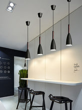 Load image into Gallery viewer, Track Light Wooden Socket Pendant Black/White Shade 1pc