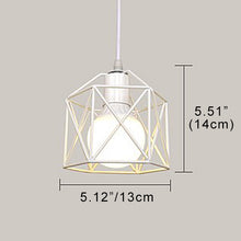 Load image into Gallery viewer, Track Light Pendant Black/White Iron Square Cage Mini Lamp 1pc
