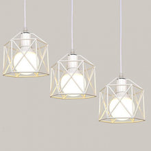 Load image into Gallery viewer, Track Light Pendants Iron Square Cage Golden/White 1pc