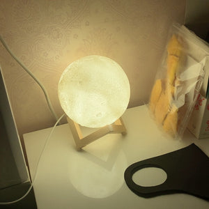 USB Table Lamp Remote Control Bedside Night Light Moon Light