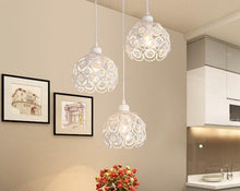 Load image into Gallery viewer, Track Light Pendant Crystal Black/White/Silver/Golden Globe Cage Lamp 1pc