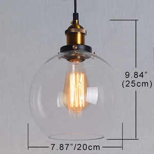 Track Pendant Lights Crystal Glass Globe Lampshade 1pc