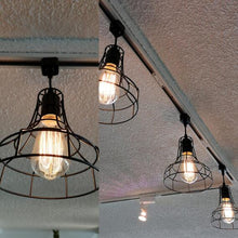 Load image into Gallery viewer, Track Pendant Lighting Vintage Metal Cage Industrial Loft Retro Hanging Fixture