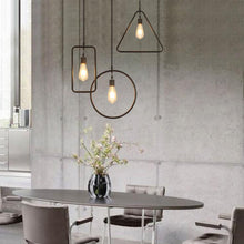 Load image into Gallery viewer, Track Light Pendant Geometric Iron Shape Simple Nordic Loft Pendant Light