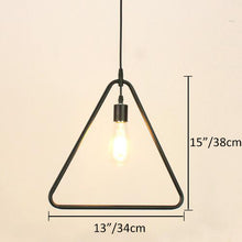 Load image into Gallery viewer, Track Light Pendant Geometric Iron Shape Simple Nordic Loft Pendant Light