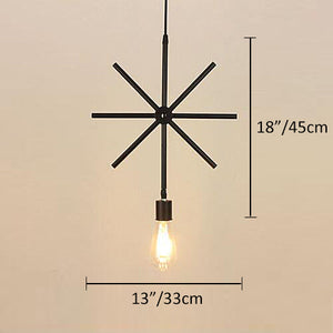 Track Light Pendant Geometric Iron Shape Simple Nordic Loft Pendant Light