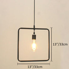 Load image into Gallery viewer, Track Light Pendant Geometric Iron Shape Simple Nordic Loft Pendant Light