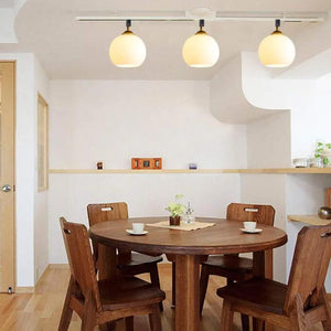Track Head Lighting Ceiling Lights Globe Glass Lampshade