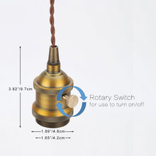 Load image into Gallery viewer, Plug-in Swag Pendant Mini Vintage Light Socket Dimmable Switch