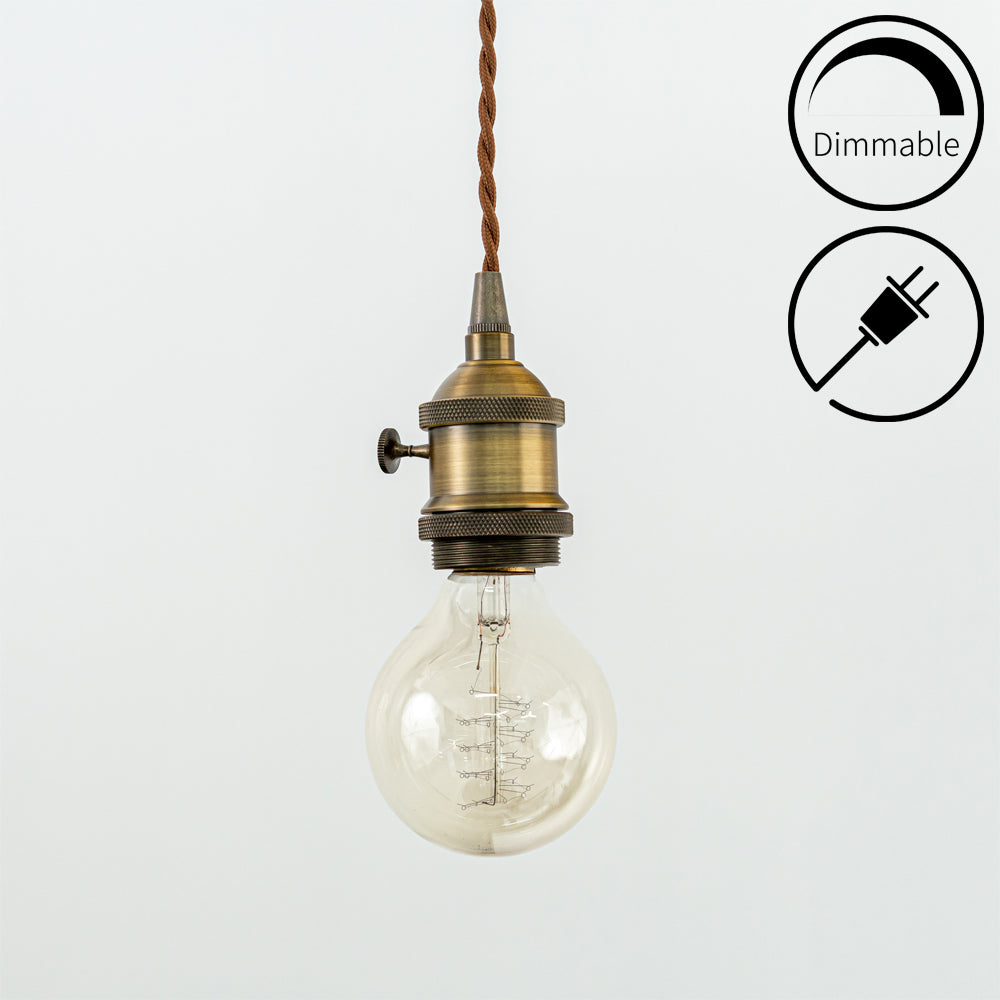 Plug-in Swag Pendant Mini Vintage Light Socket Dimmable Switch
