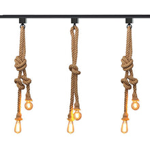 Load image into Gallery viewer, Track Pendant Light Set Hemp Rope Cord DIY Industrial Style