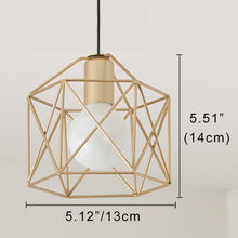 Load image into Gallery viewer, Track Light Pendants Iron Square Cage Golden/White 1pc