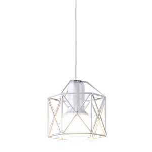 Track Light Pendant Black/White Iron Square Cage Mini Lamp 1pc