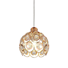 Load image into Gallery viewer, Track Light Pendant Crystal Black/White/Silver/Golden Globe Cage Lamp 1pc