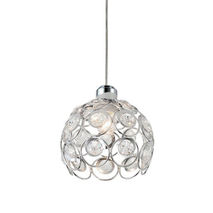 Track Light Pendant Crystal Black/White/Silver/Golden Globe Cage Lamp 1pc