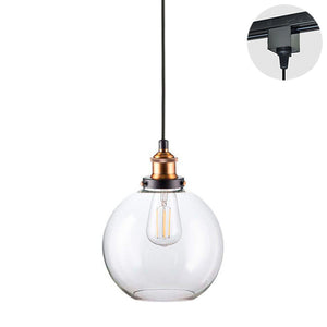 Track Pendant Lights Crystal Glass Globe Lampshade 1pc
