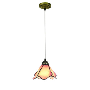 Ceiling Pendant Lights Mediterranean Style Pink Flower Shade
