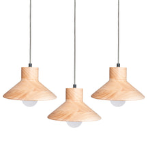 Load image into Gallery viewer, Track Light Pendant Wooden Cone Shade Fixture