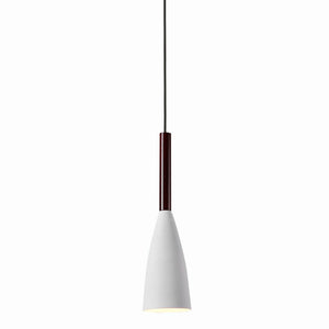 Track Light Wooden Socket Pendant Black/White Shade 1pc