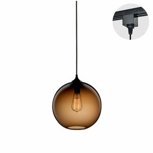 Track Light Pendant Blue/Brown Color Crystal Globe Glass Shade 1pc