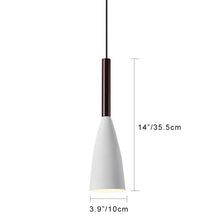 Load image into Gallery viewer, Track Light Wooden Socket Pendant Black/White Shade 1pc