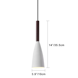 Track Light Wooden Socket Pendant Black/White Shade 1pc