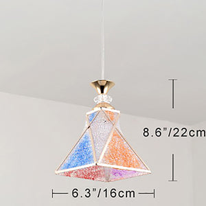 Track Pendant Tiffany Style Chandelier Colorful Lampshade Pendant