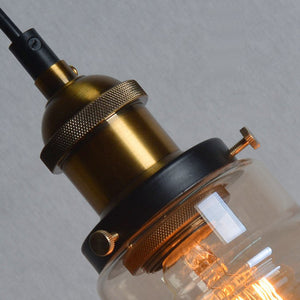 Track Pendants Light 7.87" Glass Lampshade Vintage Industrial Pendant Light