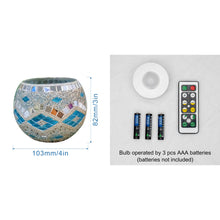 Load image into Gallery viewer, Cordless Battery Bohemian Mini Night Light Dimmable LED with Remote Glass