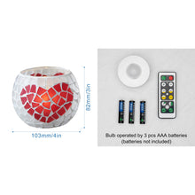 Load image into Gallery viewer, Cordless Battery Mini Night Light Dimmable LED with Remote Glass Shade