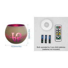 Load image into Gallery viewer, Cordless Battery Mini Night Light Dimmable LED with Remote Glass Shade