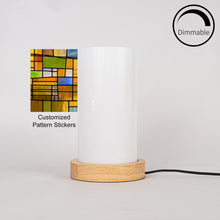 Load image into Gallery viewer, Customized Pattern Stickers Dimmable Night Light Acrylic Shade Table Lamp