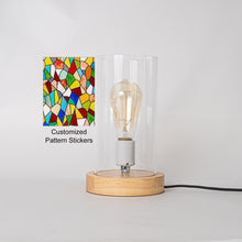 Load image into Gallery viewer, Customized Pattern Stickers Night Light Transparent Acrylic Shade Table Lamp