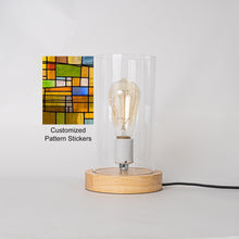 Load image into Gallery viewer, Customized Pattern Stickers Night Light Transparent Acrylic Shade Table Lamp