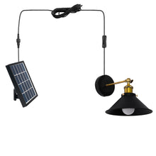 Load image into Gallery viewer, Solar Power Wall Sconces Vintage Retro with 3.5V LED Light Bulb Button Switch