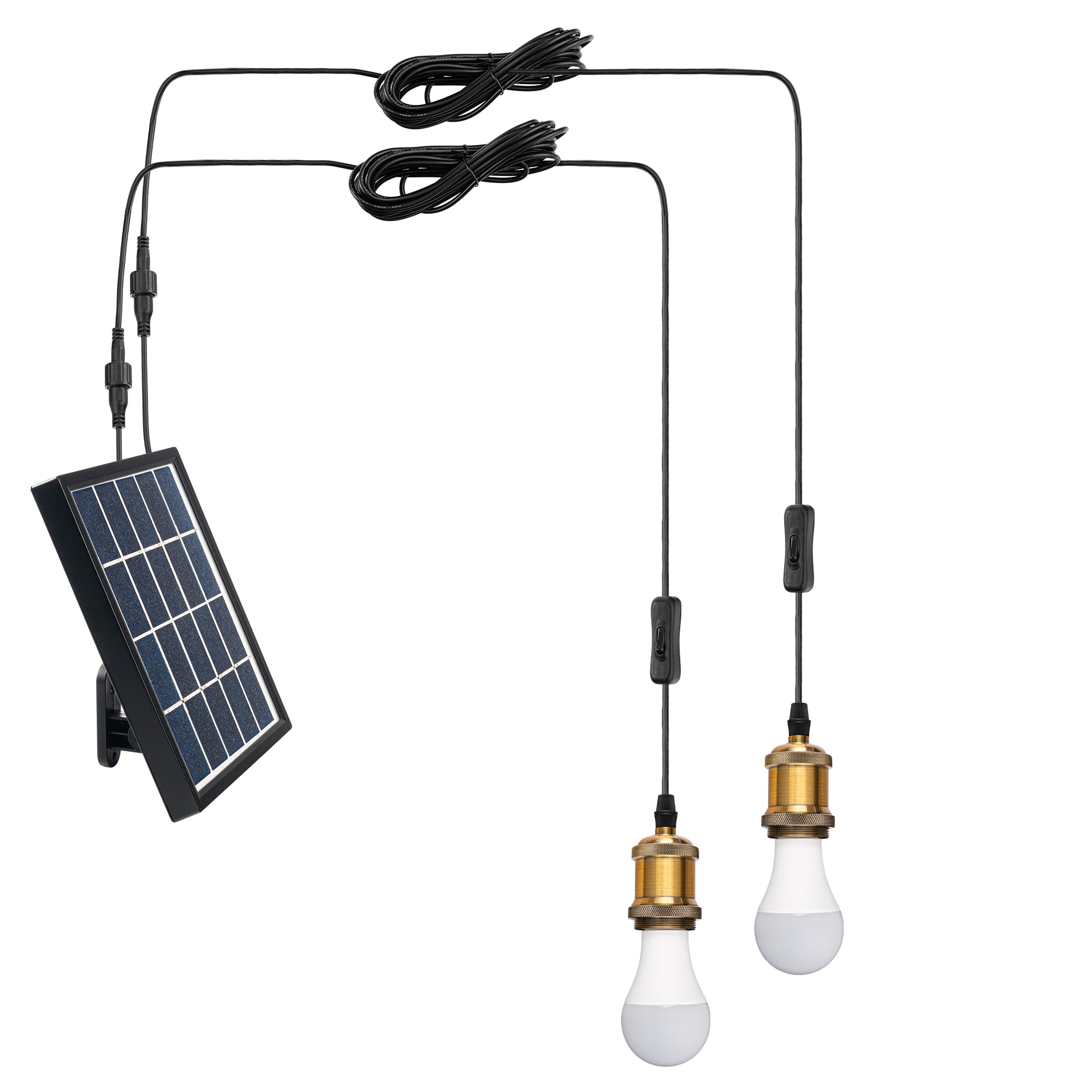 Remote Control Solar Power Pendant Retro Socket Light with LED Bulb Bu –  Nunu Lighting