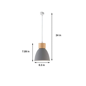 Track Pendant Lights Macaron Aluminum Grey Shade