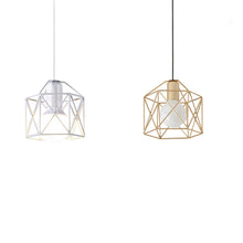 Load image into Gallery viewer, Track Light Pendants Iron Square Cage Golden/White 1pc