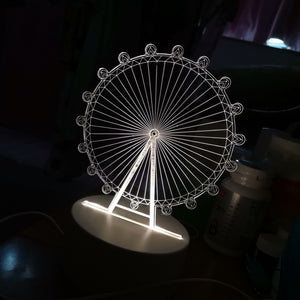USB Table Lamp Remote Control Bedside Night Light Acrylic Lamp