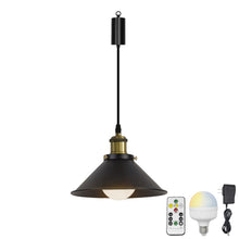 Load image into Gallery viewer, Rechargeable Battery Pendant Light Metal Shade Smart LED Bulbs with Remote