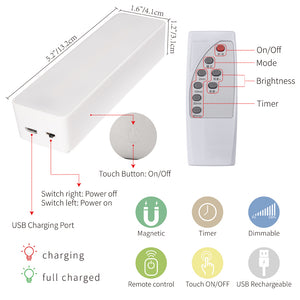 Rechargeable LED Bulb Magnetic Dimmable 3 Colors Mode with Remote Control