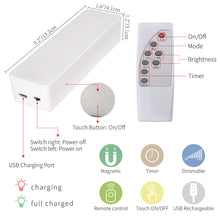 Load image into Gallery viewer, Wireless Rechargeable LED Wall Sconce USB Port Charging with Remote Square Shade