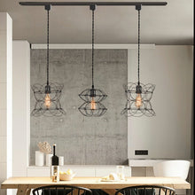 Load image into Gallery viewer, Track Light DIY Flexible Iron Cage Pendant Creative Chrome Shade Lamp-Black