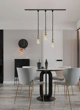 Load image into Gallery viewer, Track Light Fixture Mini E26 Base Brown Bronze Color Customized Length Hanging Lamp